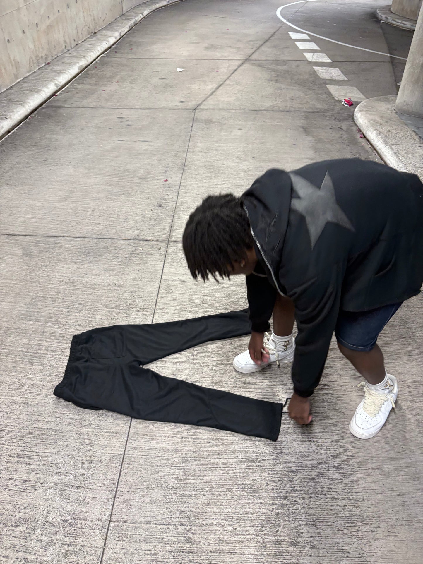 Archciety Black on Black Stars Sweatpants