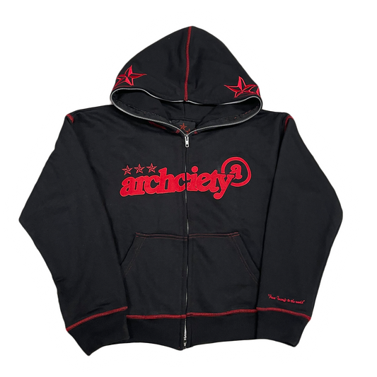 Archciety Reidd Stars Full zip Hoodie [Black]